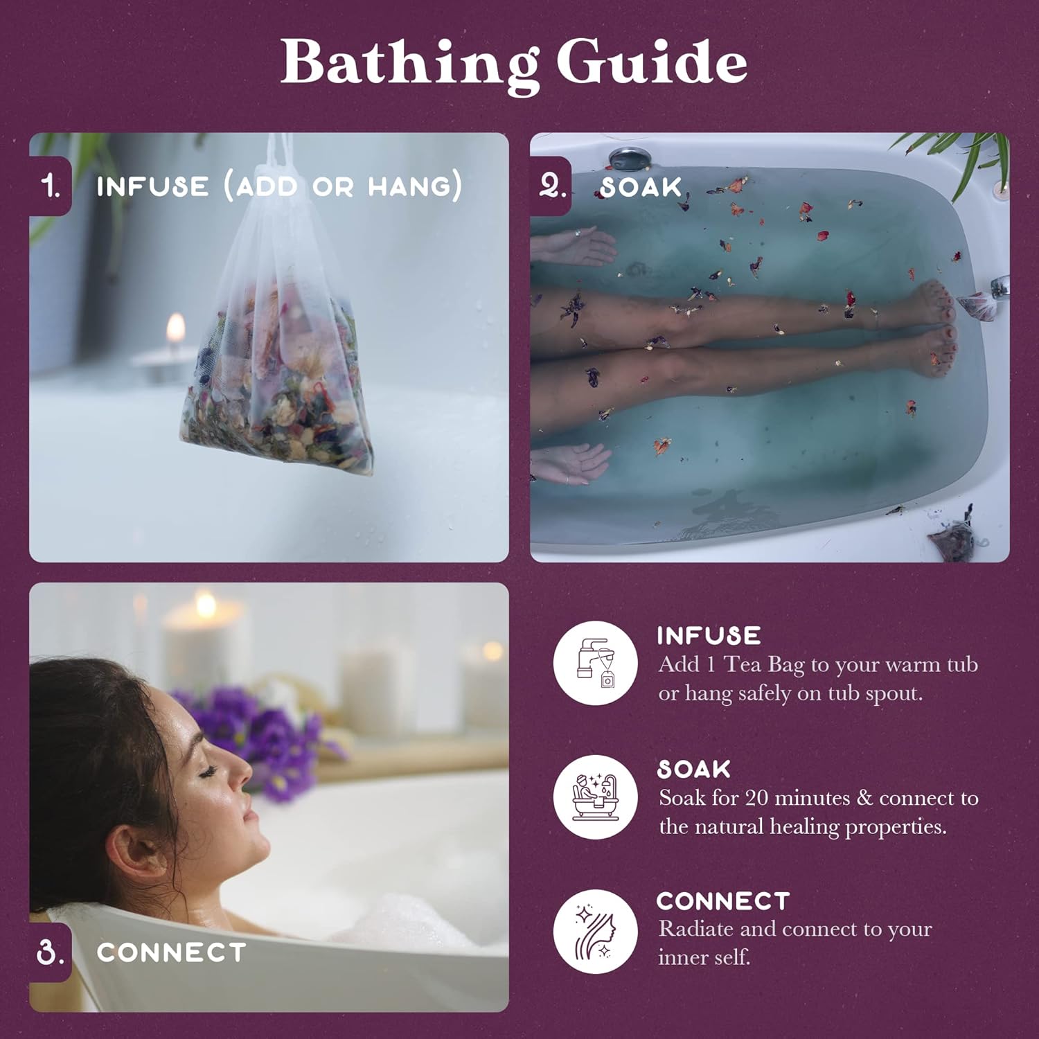 🛁 Lunar Blend Bath Tea by Purple Canyon – 3-Pack - Image 3