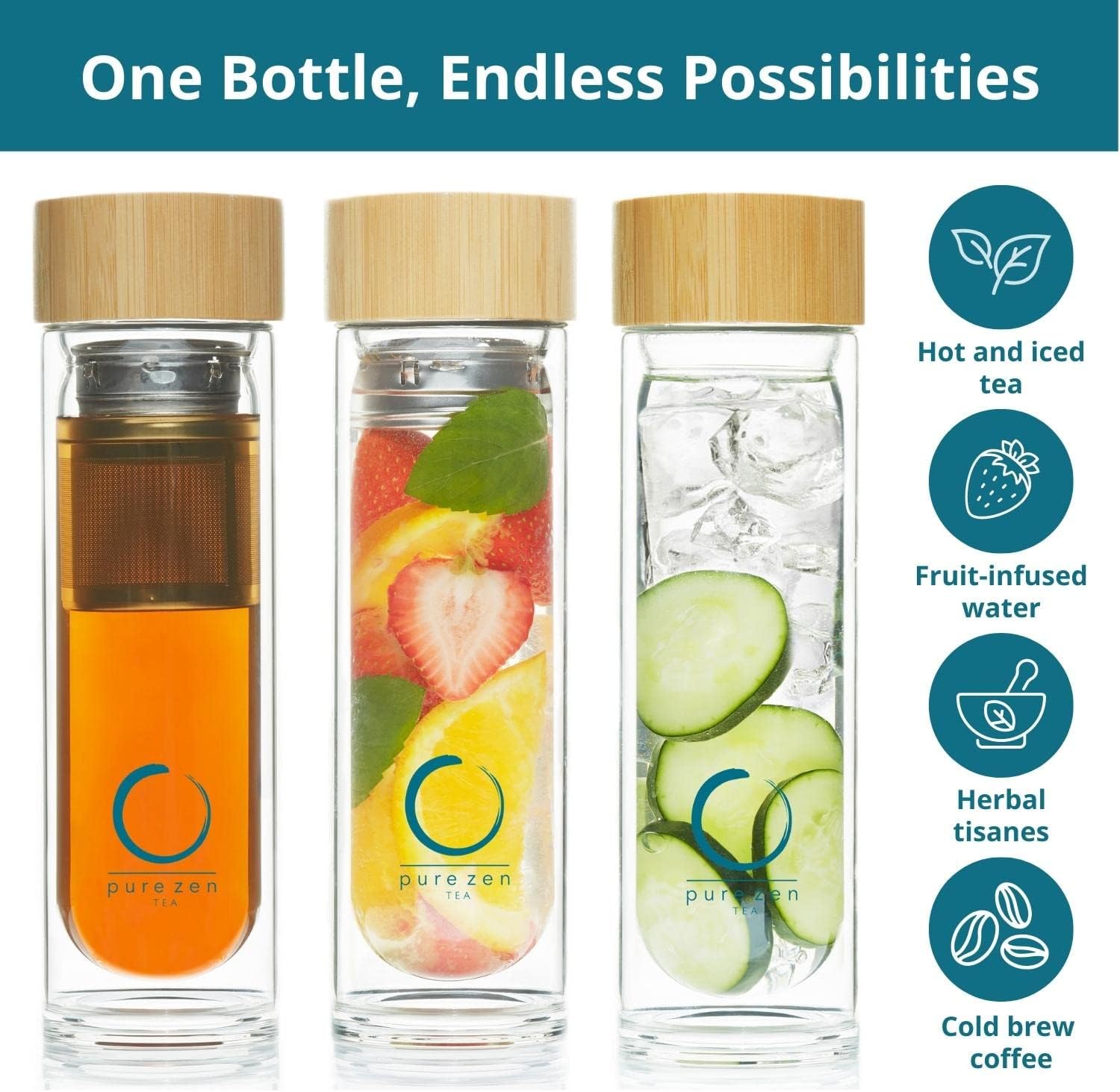 🍵 Pure Zen Glass Tea Infuser Bottle (15 oz) - Image 4