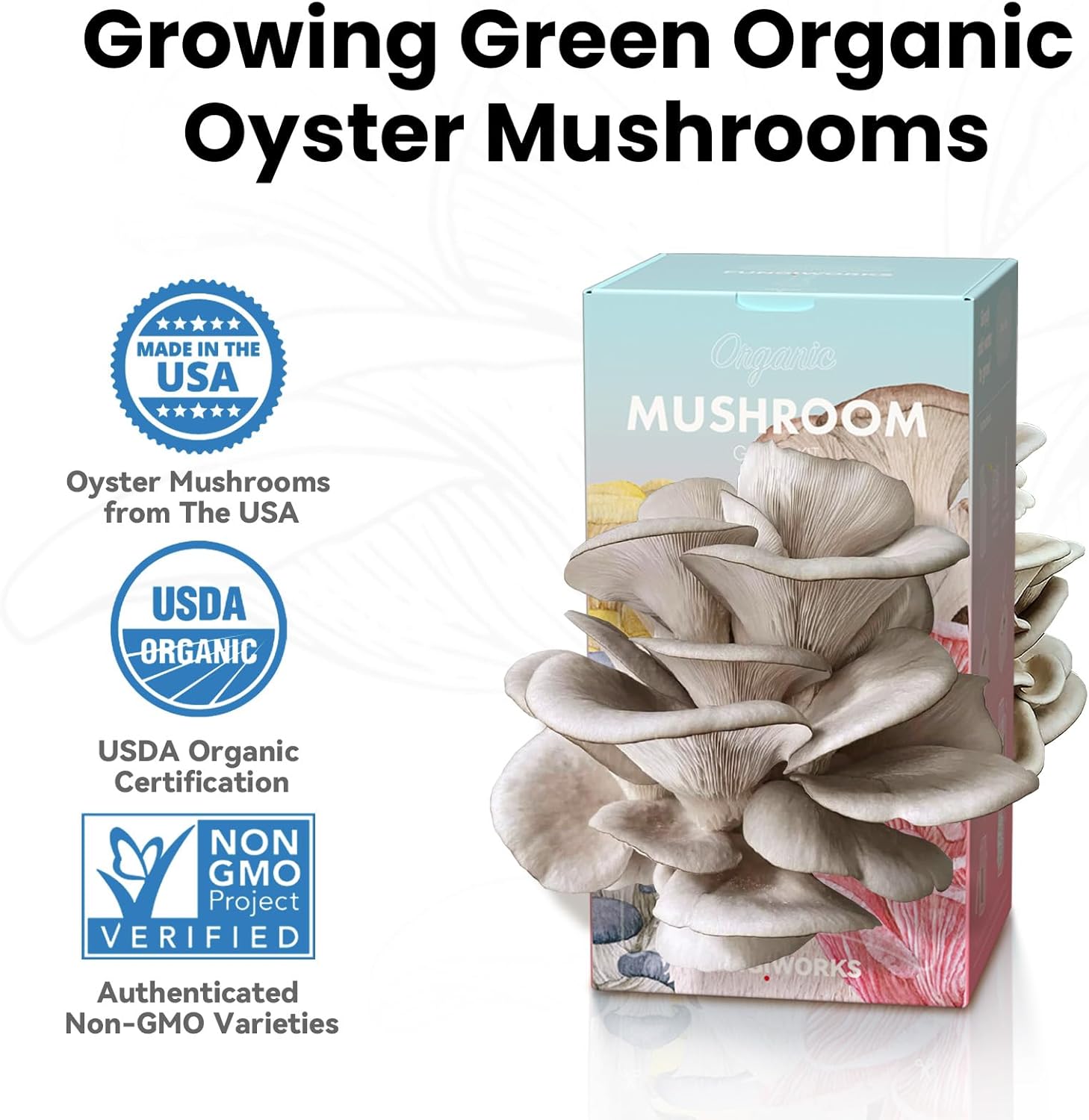 🍄 Organic Blue Oyster Mushroom Grow Kit (4lbs), Made in USA - Image 3